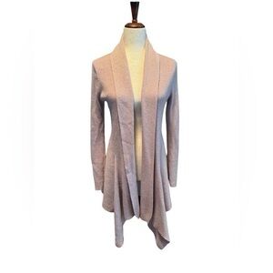 White House Black Market Dusty Pink Cardigan Sweater w/ metallic thread accents